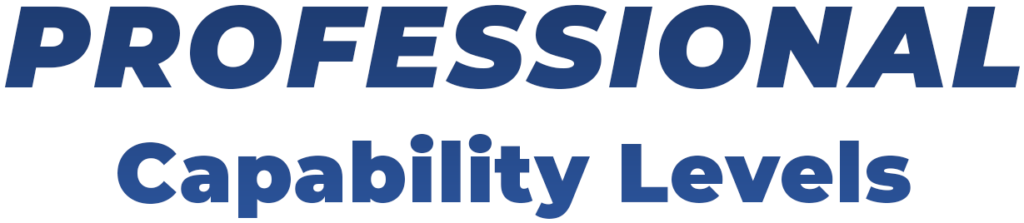 PROFESSIONAL Capability Levels