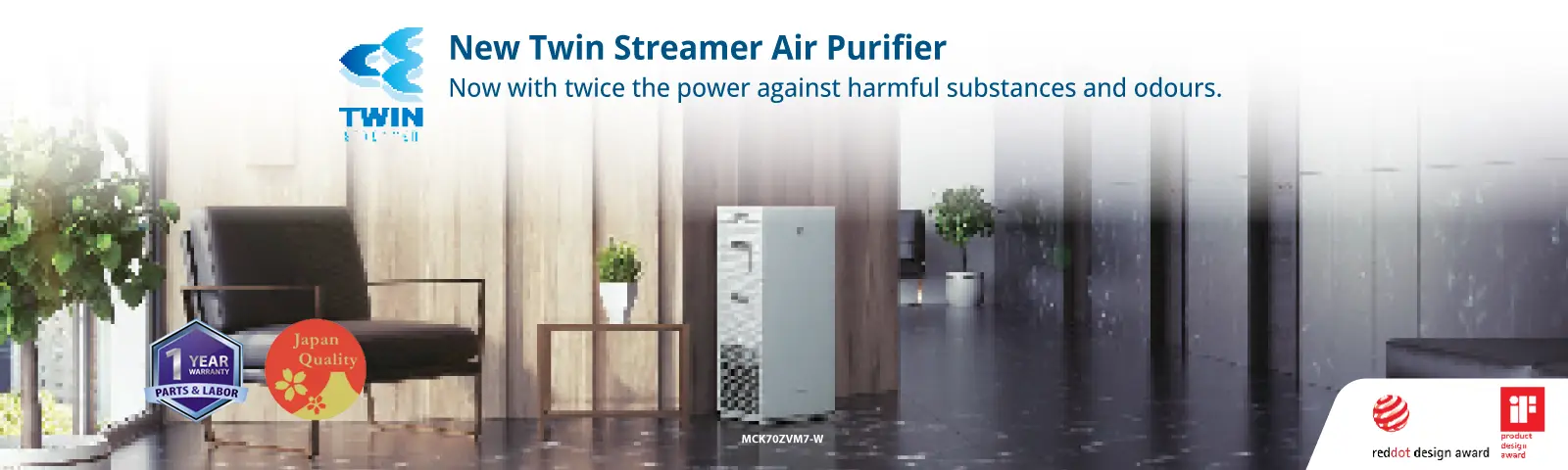 New Twin Streamer Air Purifier Aircon